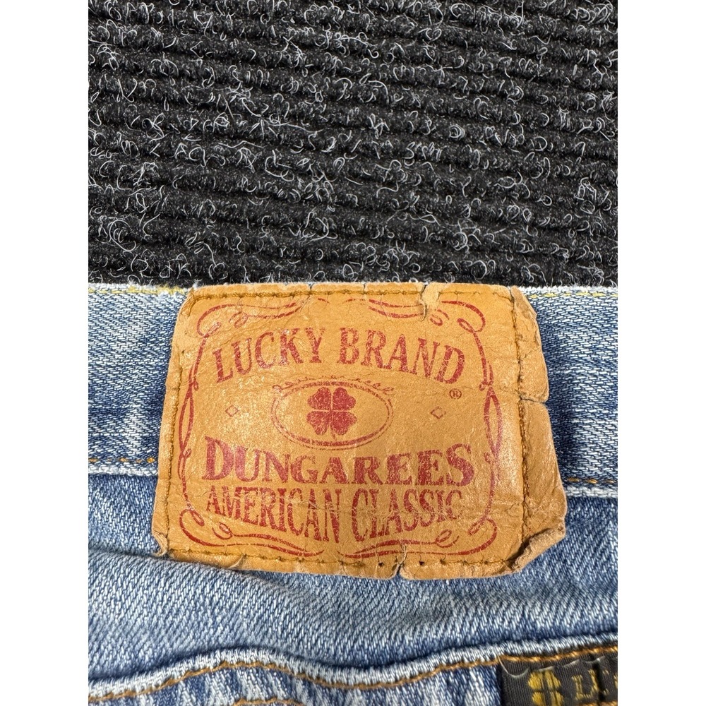 Lucky Brand Sweet N Low Jeans Womens 6 28 Y2K Low Rise Flare Made USA Distressed - Picture 6 of 9